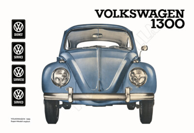 Volkswagen Beetle 1300 (VW) - Cool 1966 Vintage-Style Poster | eBay