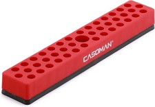 1/4 Hex Bit Organizer with Magnetic Base Red 43 Hole Bit Organizer with Strong