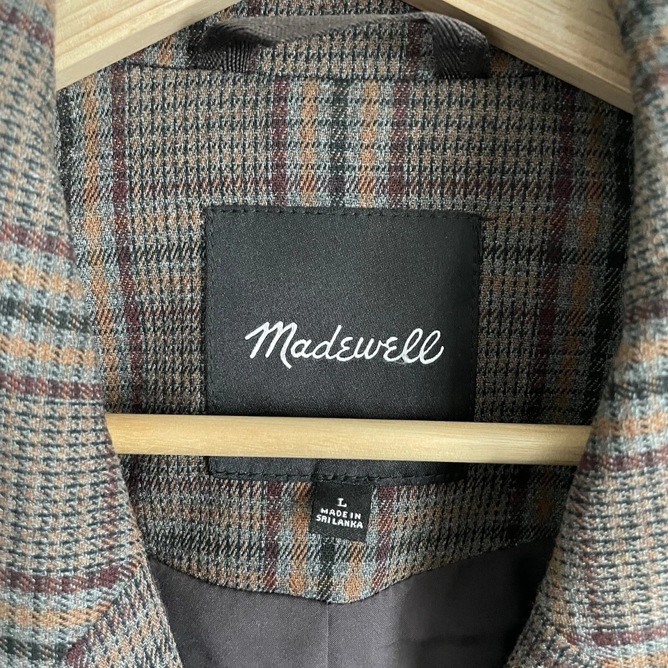 Madewell Blazer Womens Large Caldwell Double Breasted in Hedden Plaid - Image 3 of 4