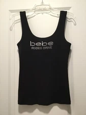 bebe Black Tank Top Rodeo Drive Size L