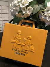 Vintage 1977 Fisher Price Tool Kit Toy Tools Playset Set