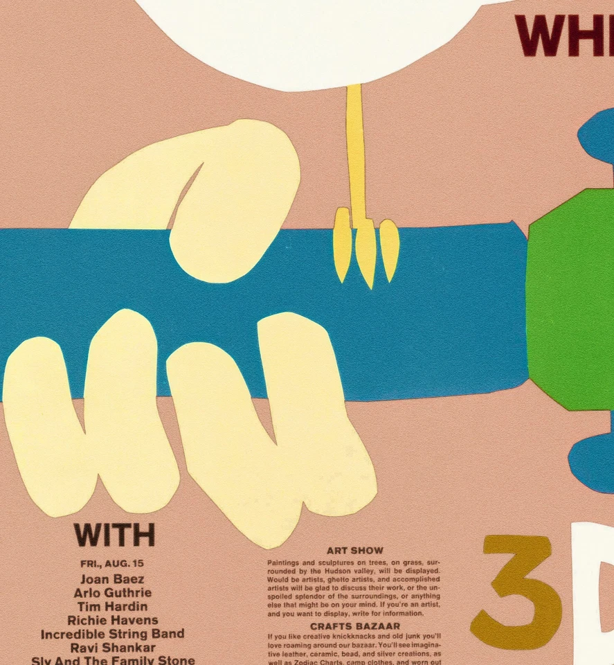 Póster Woodstock Festival, 3 jours de paix et de musique 28x40 pulgadas = 70x100 cm Foto 4 de 4