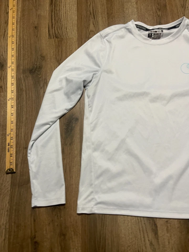 Camisa Carhartt, Meninos Jovens Tamanho Médio, Branca, Manga Longa, Roupa Atlética, Relax - Imagem 3 de 4