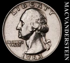 1963-D Silver Washington Quarter - Scarce  High Grade  Lustrous  #L6176