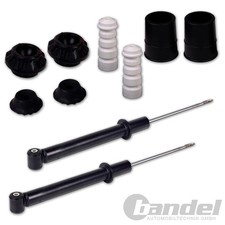 2x GASDRUCK STOßDÄMPFER + DOMLAGER HINTERACHSE passend für VW POLO 6N1 6N2