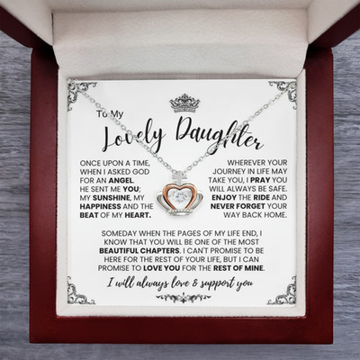to my lovely Daughter Crown Necklace graduation birthday meaningful gift