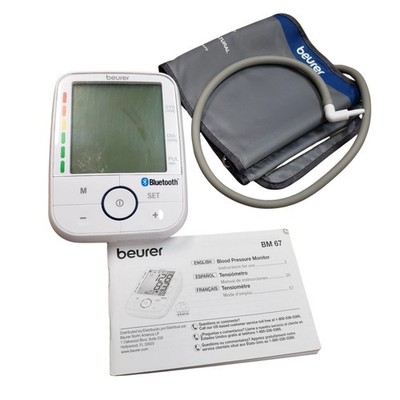 Beurer BM67 Upper Arm Blood Pressure Monitor Cuff with Bluetooth and Display