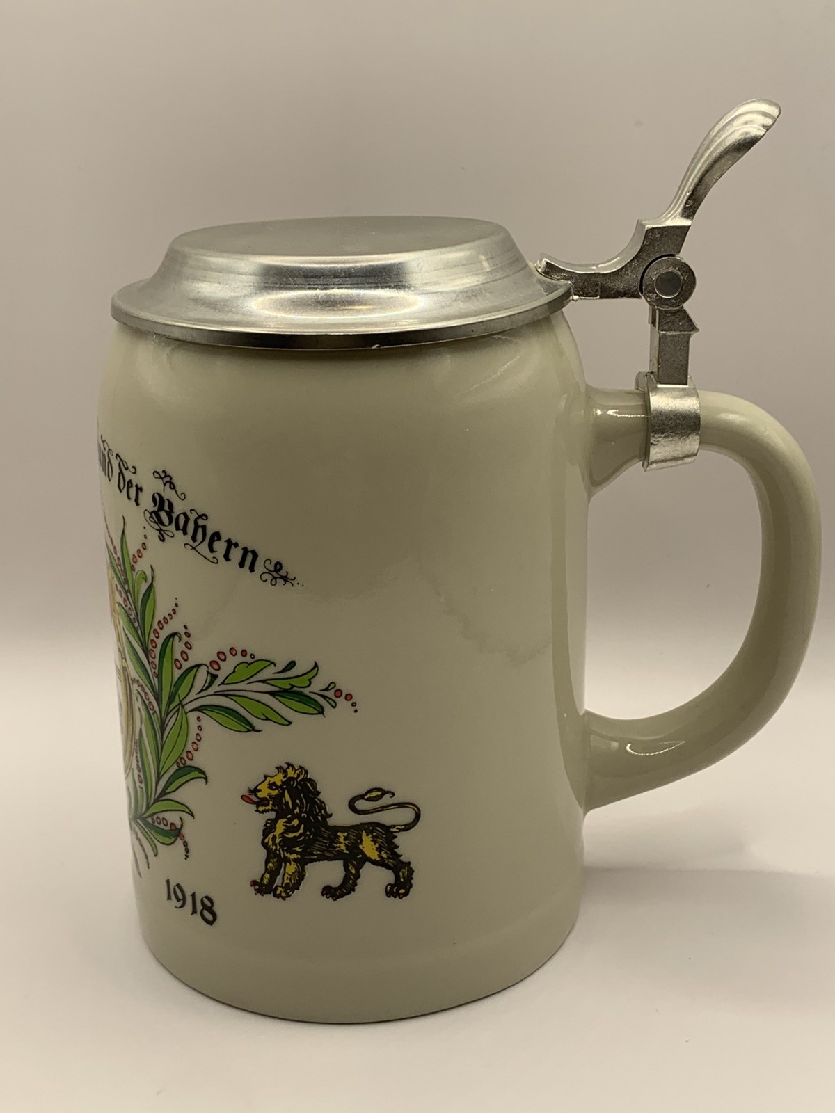 Vintage German Lidded Beer Stein GERZ Germany