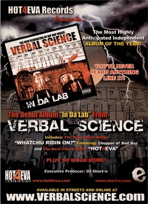2005   VERBAL SCIENCE In Da Lab Print Ad   2000s Y2K HIP HOP BA.30