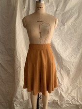 Vintage 1930s Gold Cotton/Rayon Shorts Skorts Side Buttons Sportswear Separates