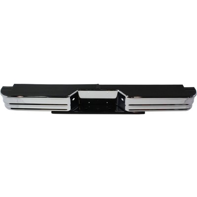 FEY Rear Step Bumper Face Bar For 1975-1996 Chevy F-150 Fleetside Chrome Steel