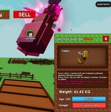 Huge Nightmare Queen Bee 61.43Kg! - Grow A Garden -Roblox -Fast & Easy!