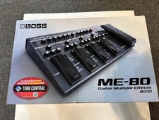 Boss ME-80 Multi-Effects Guitar Pedal in box with third party power supply