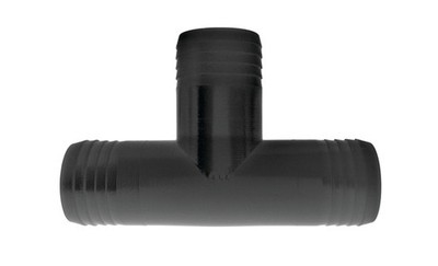 Green Leaf T114P Polypropylene 1-1/4'' Hose Barb Insert 3-Way Tee Fitting