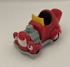 Wendys Kids Meal 1996 Smiling Pull Back RED Car Car-toons HOT ROD Toy
