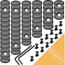 6 Pack Lock Picatinny Rail Aluminum 3/5/7/9/11/13 Slot Set M-Lok Picatinny Rail