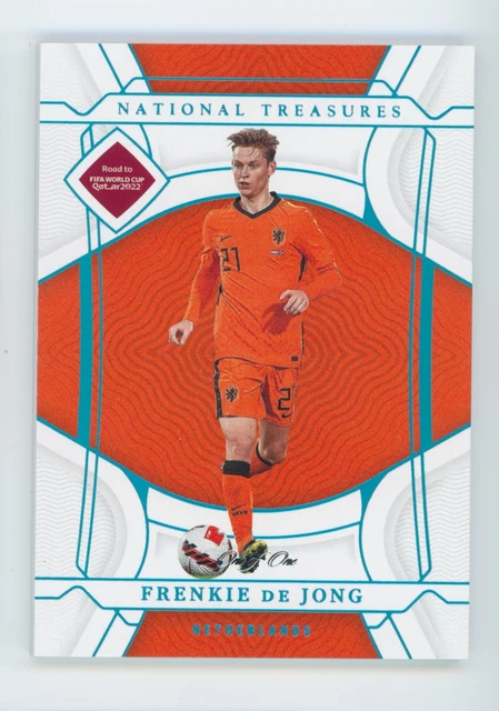2022 Frenkie de Jong Panini National Treasures World Cup Platinum Card 1/1
