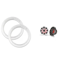 Kicker 45KM654L LED 6.5 Marine Coax with Charcoal and White Grills with a Pai...