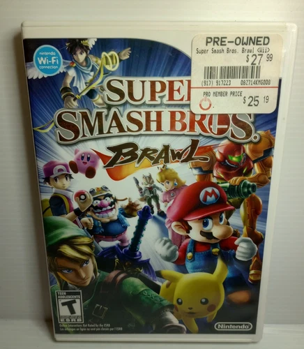 Super Smash Bros. Brawl (Nintendo Wii, 2008) | Manual & Case | Good