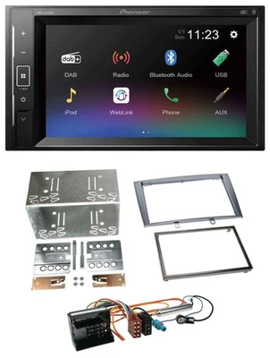 Pioneer DAB MP3 2DIN Bluetooth USB Autoradio für Peugeot 308 07-09 silber - Bild 1 von 4