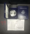 1999-P Proof American Silver Eagle $1 Coin w/ Box & Coa