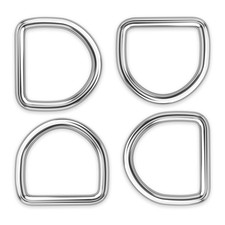 304 Stainless Steel Welded D-Rings, 2" 50mm Inside Width, 5/32" 4mm Wire,...