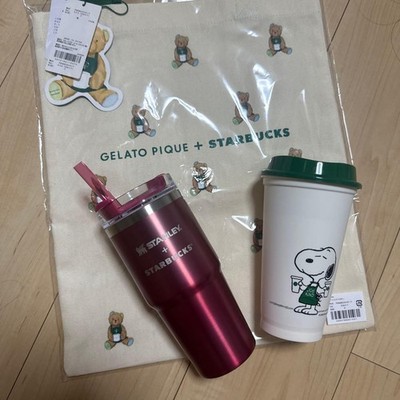 Snoopy & Stanley Tumbler Set Tote 3 Piece Set