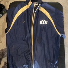 Bringham Young Cougars Nike Team Hombres XL Cremallera Completa Rompevientos Chaqueta Forro de Malla