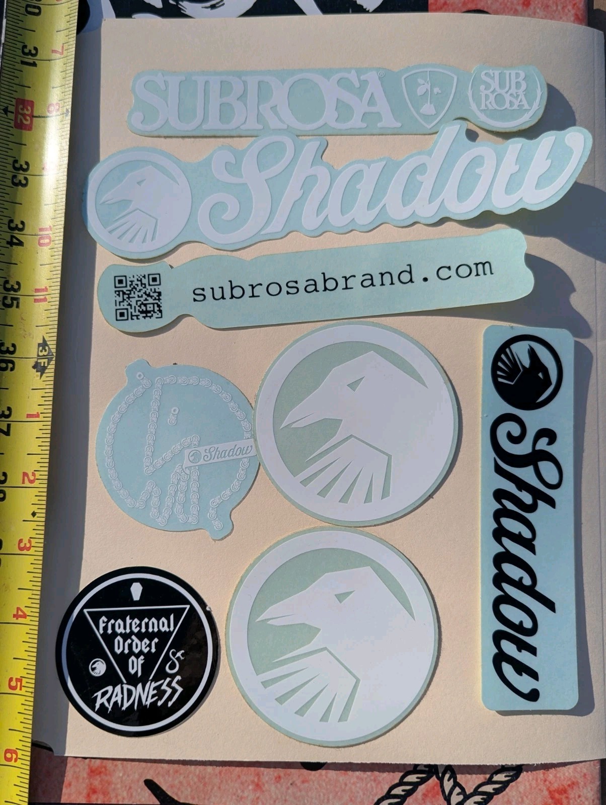 2013 2015 shadow conspiracy subrosa bmx sticker 8 lot fraternal order ...
