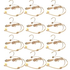 12x Headset Mic Headworn Microphone XLR 4 Pin TA4F For Shure Wireless System