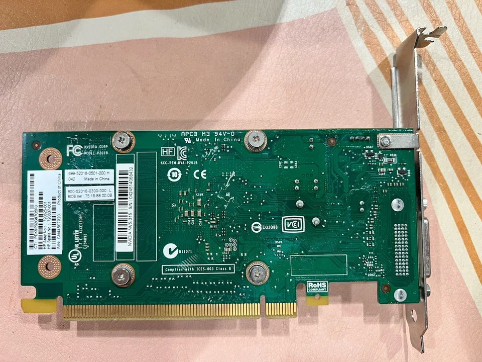 Nvidia NVS 315 1GB DDR3 PCIe DMS-59 Video Graphics Cards 720625-001 - Image 2 of 4