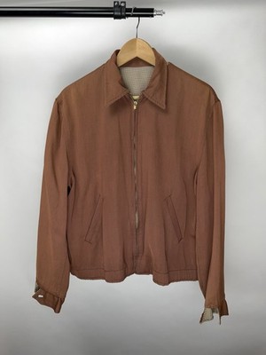 Vintage 1950s Rayon Gabardine Reversible Houndstooth Ricky Jacket