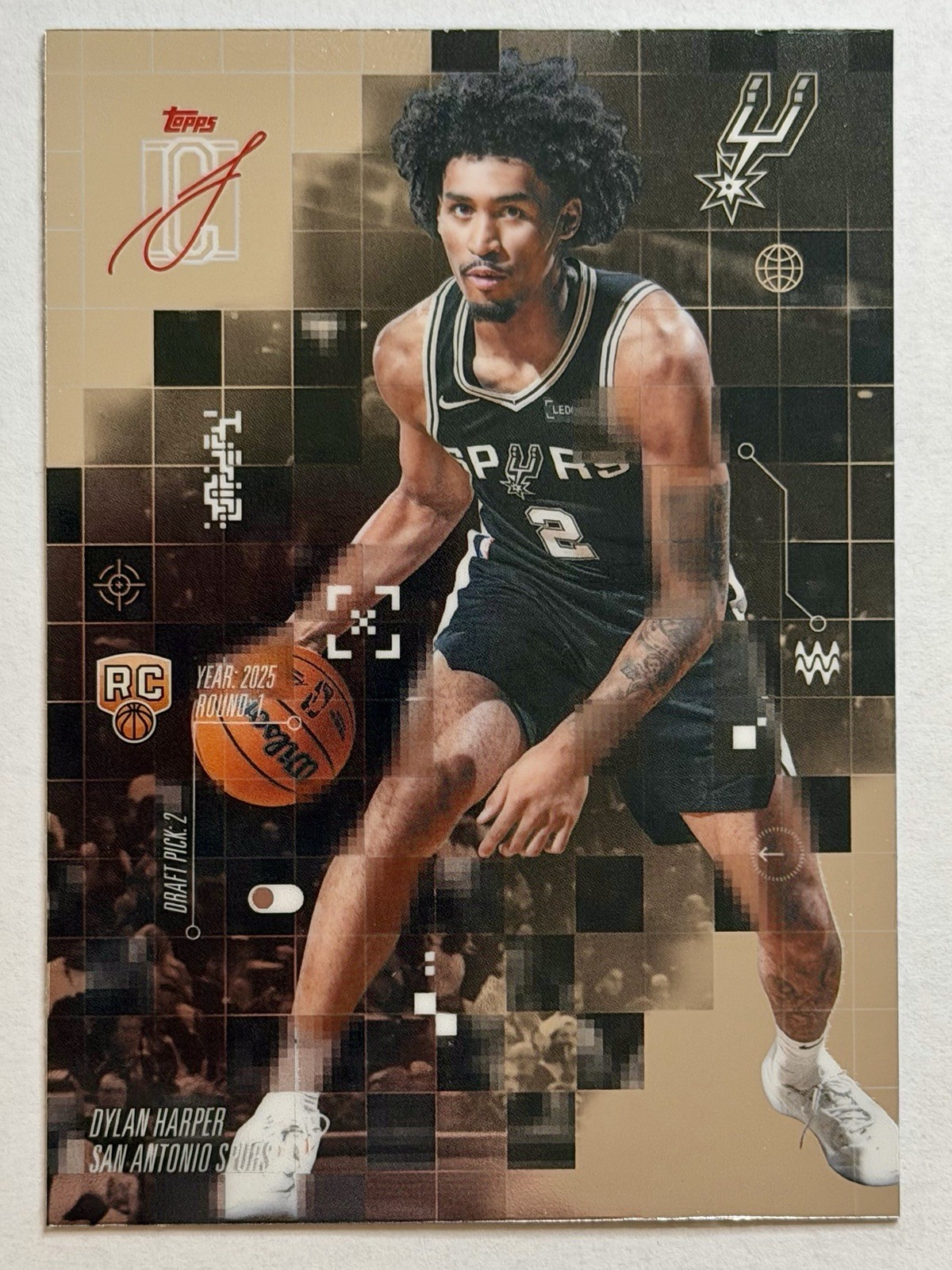 Topps 2025-26 Signature Class Dylan Harper Spurs After Image AF-2 RC Insert