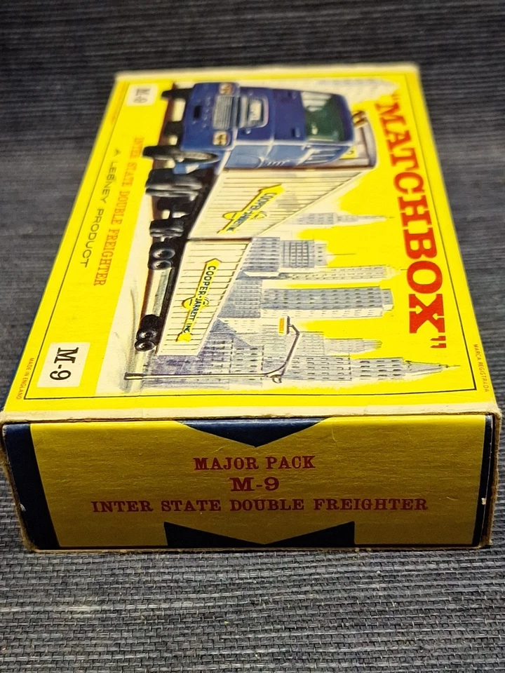 Matchbox Lesney 1962 M-9 Inter State Double Freighter In Original Box- Minty - Image 4 of 4
