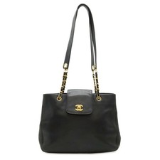 Chanel Caviar Supermodel Tote Bag Women Black One Size