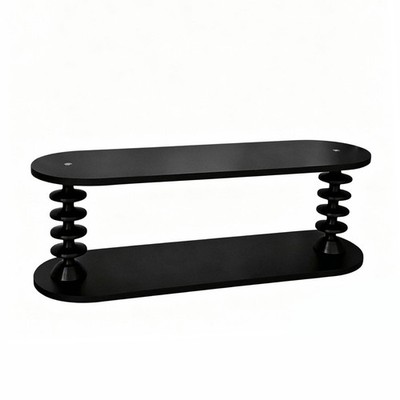 Retro Kosmetik Organizer Stanzfrei 3 Ebenen Schwarz Aufbewahrungsregal Multifunktional