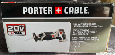 Porter-Cable 20V MAX Li-Ion Reciprocating Saw (Tool Only) PCC670B New