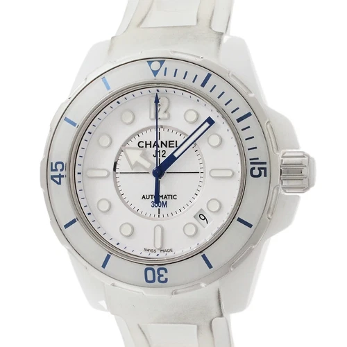 OROLOGIO CHANEL J12 MARINE 38MM H2560 CERAMICA QUADRANTE BIANCO AUTOMATICO DONNA