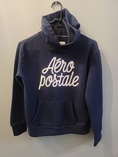 Aeropostale Women's Blue Hoodie With Sparkly Logo Size Medium