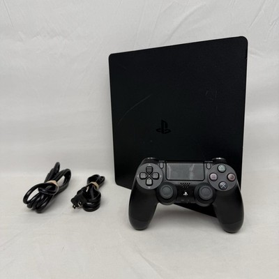 PS4 Slim Console w/ Controller & Cables   Tested - Works great! PlayStation 4