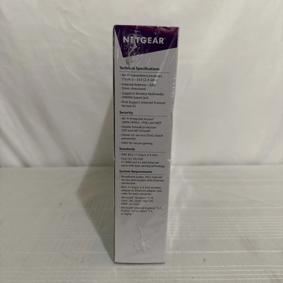 Netgear N450 Wireless Router WNR2500 450Mbps Wireless Internet Router NEW SEALED - Image 3 of 4