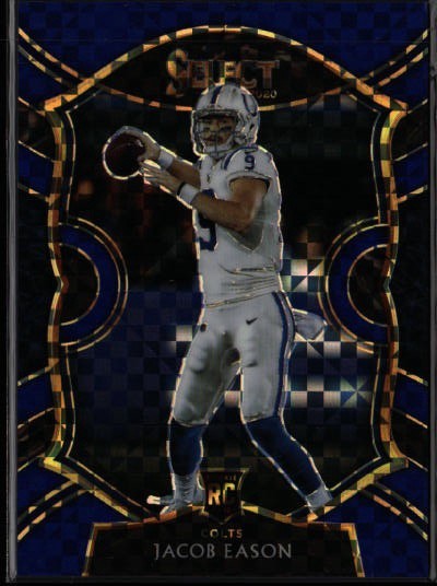 2020 Panini Select #48 Jacob Eason Blue Prizm #/175