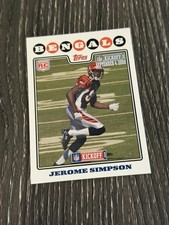 2008 Topps Kickoff Kickoff Edition /1349 #204 JEROME SIMPSON Rookie Card RC. rookie card picture