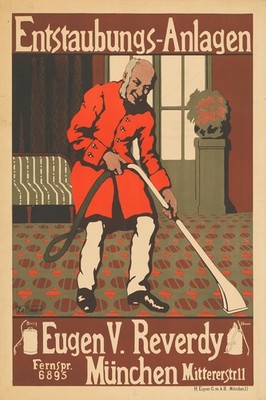   Vintage Dusting Systems Poster - Eugen V. Reverdy - 1920s Munich 24x36  -