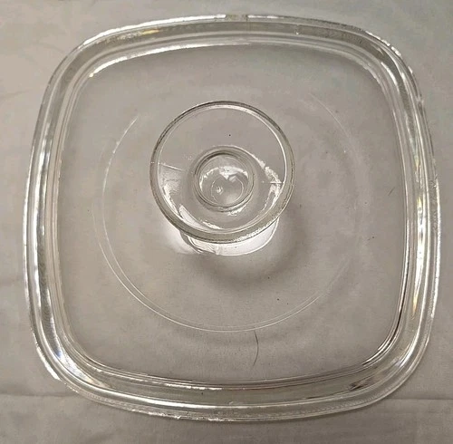 Vintage Pyrex # A-7-C Clear  Glass Lid  7" For Corning Ware Dishes (C2)