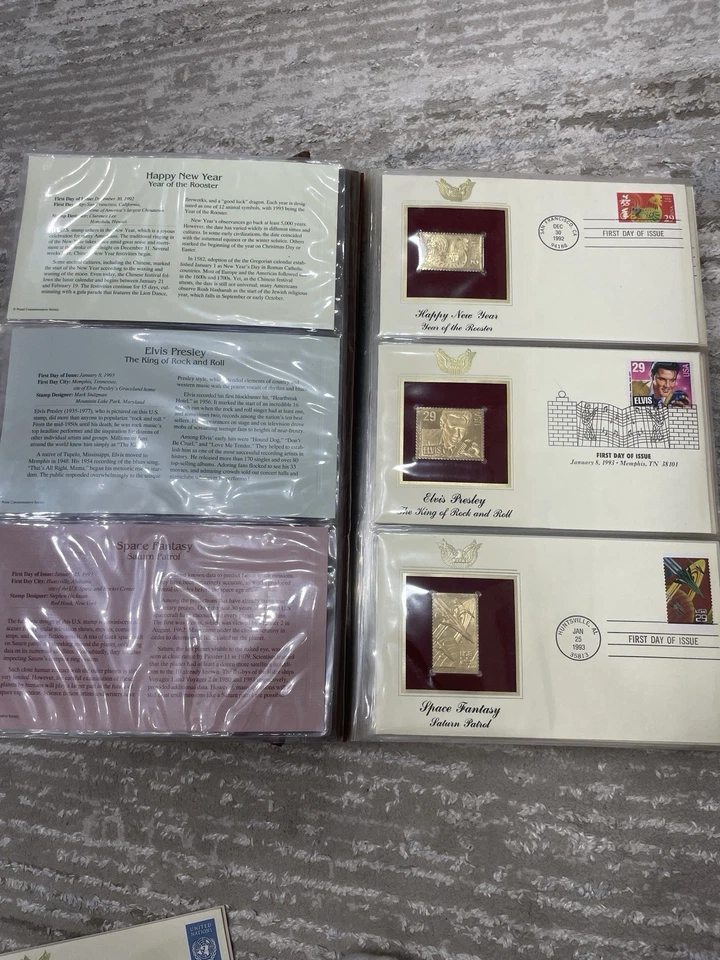 Réplicas doradas de estampillas de Estados Unidos réplicas de prueba en oro de 22kt (21 estampillas) Foto 3 de 4