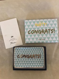 NIB Let’s Party Congrats Trinket Tray by Rosanna