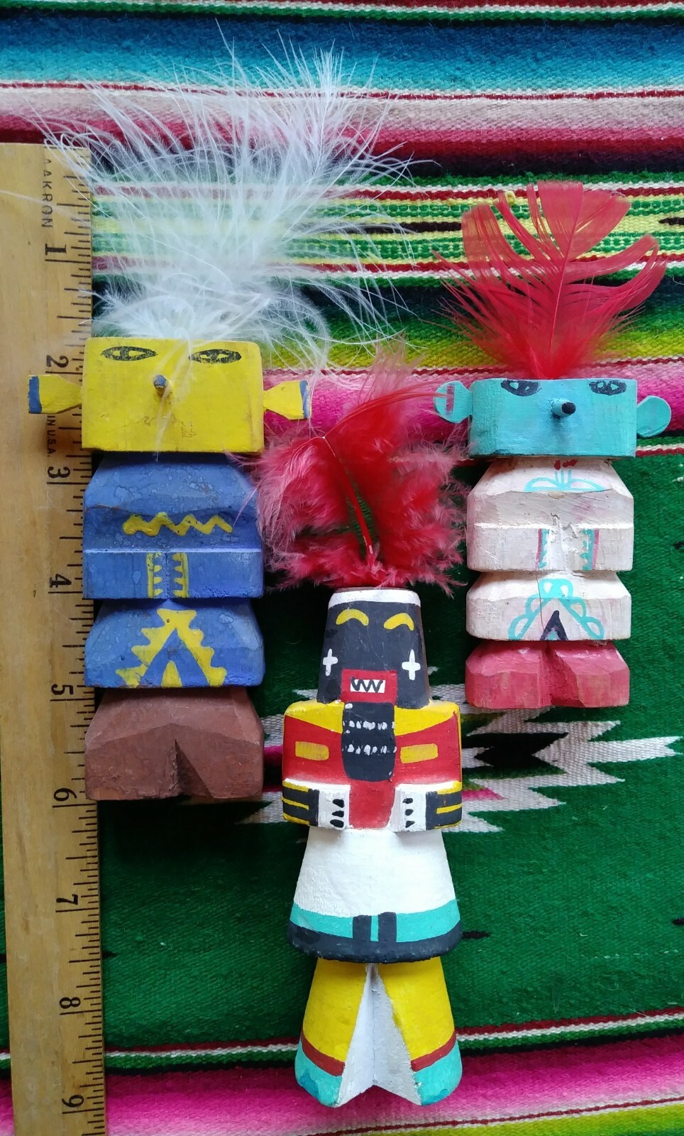 3 Vintage Hopi Hand Carved Native American Kachina Dolls eBay