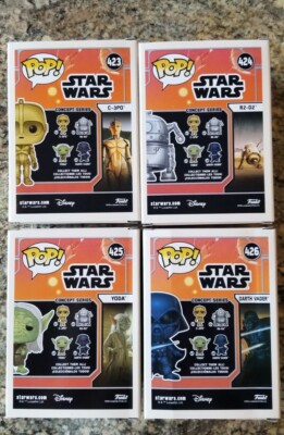 Funko Pops! Concept Series Star Wars Lot of 4 , Complete Set