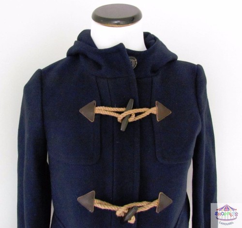 J CREW Wool Melton Classic Duffle Toggle Hooded Coat jacket B0647 NEW - Picture 6 of 9
